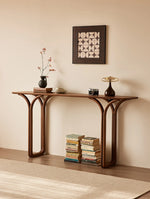 Elegant Solid Black Walnut Console Table – Modern Minimalist Design for Stylish Home Décor hjy-5008