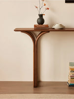Elegant Solid Black Walnut Console Table – Modern Minimalist Design for Stylish Home Décor hjy-5008