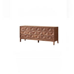 Stylish Black Walnut Wood Cabinet with Modern Geometric Design – Perfect for Home Décor and Storage hjy-5010