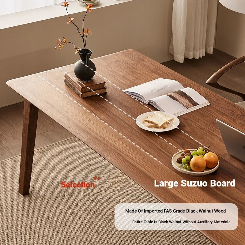 Elegant Black Walnut Wood Dining Table – Modern Design for Stylish Interiors hjy-5012