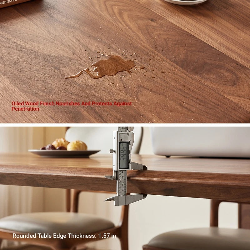 Elegant Black Walnut Wood Dining Table – Modern Design for Stylish Interiors hjy-5012