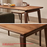 Elegant Black Walnut Wood Dining Table – Modern Design for Stylish Interiors hjy-5012