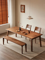 Elegant Black Walnut Wood Dining Table – Modern Design for Stylish Interiors hjy-5012
