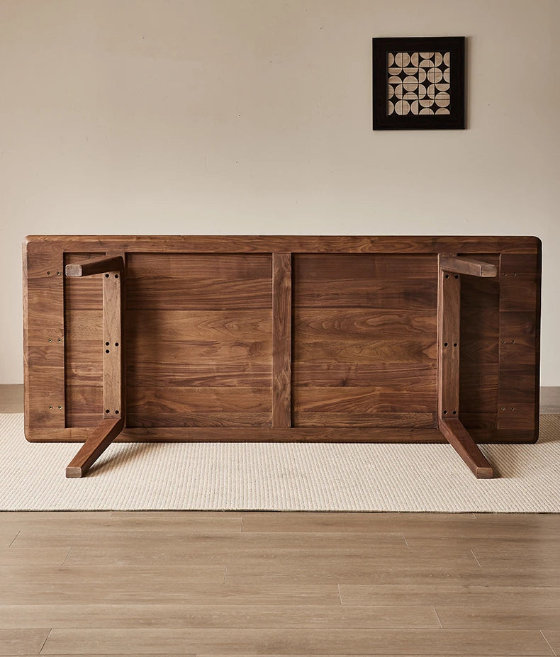 Elegant Black Walnut Wood Dining Table – Modern Design for Stylish Interiors hjy-5012