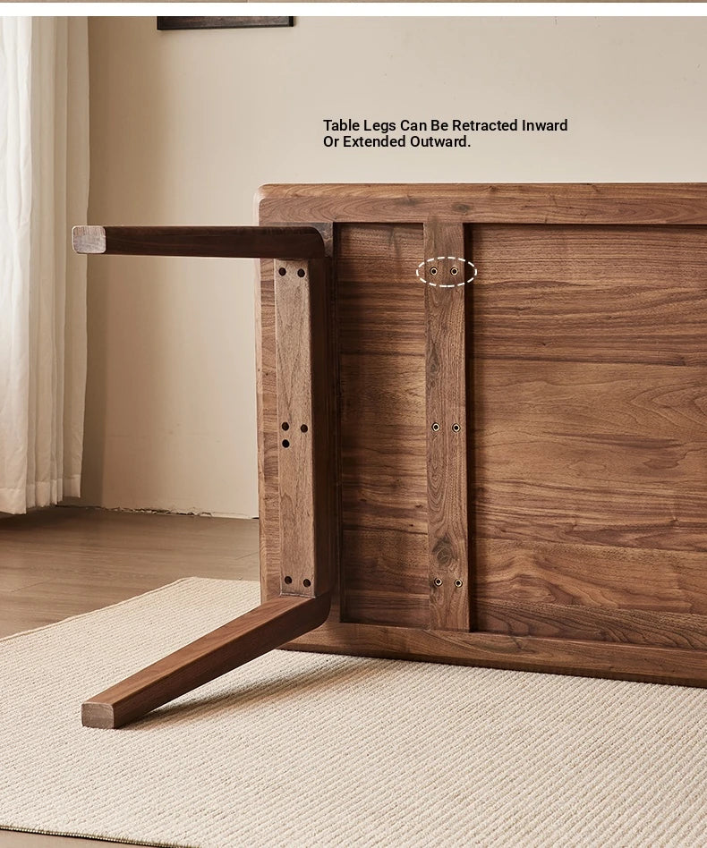 Elegant Black Walnut Wood Dining Table – Modern Design for Stylish Interiors hjy-5012