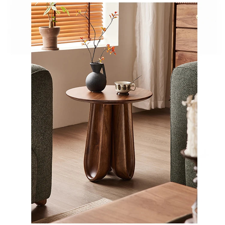 Stylish Black Walnut Tea Table - Contemporary Design for Modern Living Spaces hjy-5015