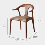 Stylish Black Walnut Wood Chair with Techno Fabric Seating – Modern Design for Home or Office hjy-5016