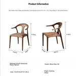 Stylish Black Walnut Wood Chair with Techno Fabric Seating – Modern Design for Home or Office hjy-5016