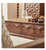 Stylish Black Walnut Wood Tea Table with Drawers – Modern Living Room Furniture hjy-5018