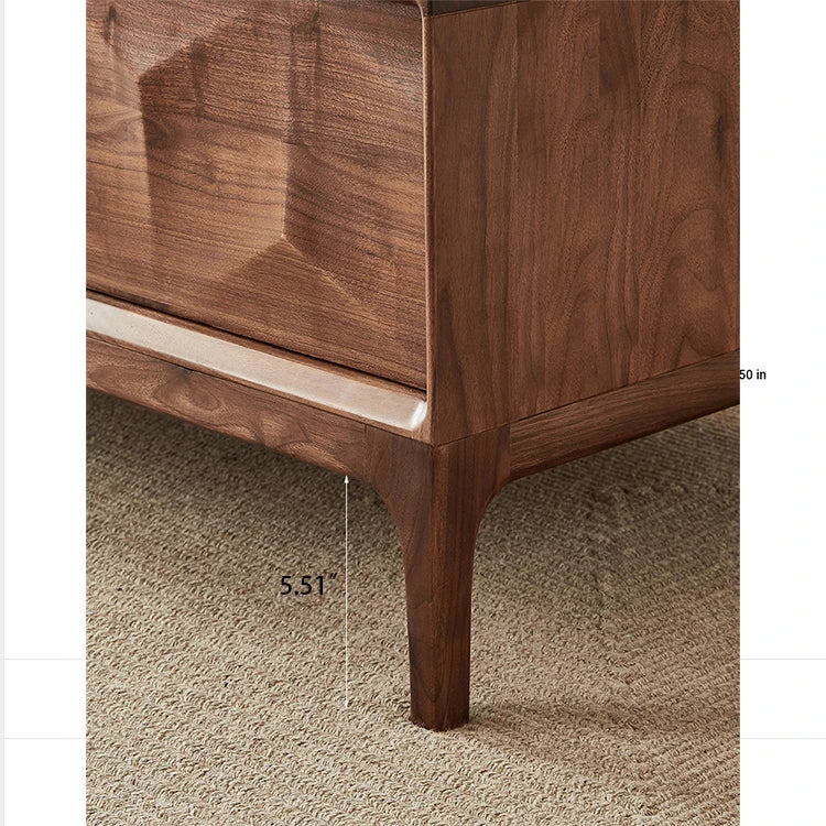 Stylish Black Walnut Wood Tea Table with Drawers – Modern Living Room Furniture hjy-5018