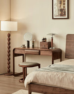 Elegant Black Walnut Makeup Table with Sleek Design and Storage Solutions - Perfect for Your Beauty Routine hjy-5020