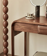 Elegant Black Walnut Makeup Table with Sleek Design and Storage Solutions - Perfect for Your Beauty Routine hjy-5020