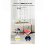 Stylish Tempered Glass Tea Table with Colorful Decorative Top - Modern Stainless Steel Design for Living Room and Office hjzjl-5195