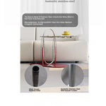 Stylish Tempered Glass Tea Table with Colorful Decorative Top - Modern Stainless Steel Design for Living Room and Office hjzjl-5195