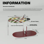 Stylish Tempered Glass Tea Table with Colorful Decorative Top - Modern Stainless Steel Design for Living Room and Office hjzjl-5195