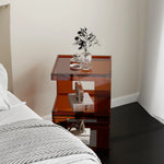 Stylish Acrylic Bedside Cupboard - Modern Multi-Functional Side Table for Home Decor hjzjl-5196