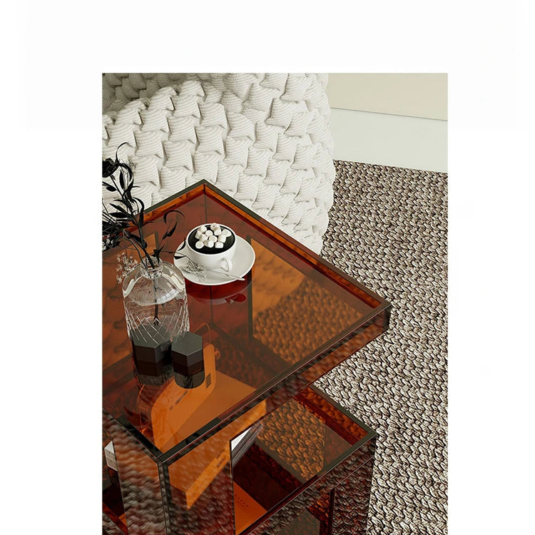 Stylish Acrylic Bedside Cupboard - Modern Multi-Functional Side Table for Home Decor hjzjl-5196