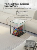 Modern Tempered Glass Acrylic Tea Table - Stylish Clear Accent Furniture for Living Room Décor hjzjl-5197
