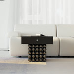 Modern PU Leather and Solid Wood Tea Table with Stylish Ball Base - Versatile Storage Solution for Any Living Room hjzjl-5199
