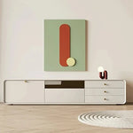 Modern Minimalist TV Cabinet in Stylish Green with Storage Drawers - Perfect for Contemporary Living Rooms hko-4607