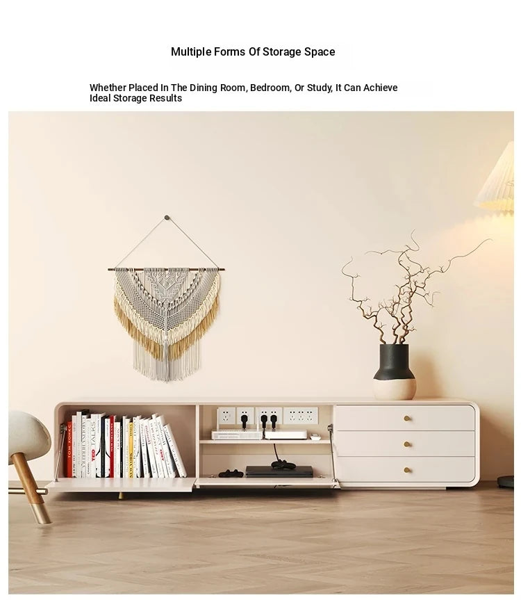 Modern Minimalist TV Cabinet in Stylish Green with Storage Drawers - Perfect for Contemporary Living Rooms hko-4607