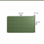 Modern Minimalist Bedroom Cabinet - Elegant Density Board Storage Chest with 8 Drawers for Stylish Organization hko-4608