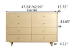 Modern Minimalist Bedroom Cabinet - Elegant Density Board Storage Chest with 8 Drawers for Stylish Organization hko-4608