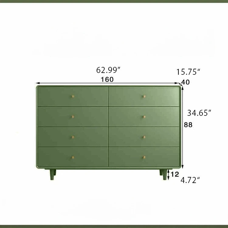 Modern Minimalist Bedroom Cabinet - Elegant Density Board Storage Chest with 8 Drawers for Stylish Organization hko-4608