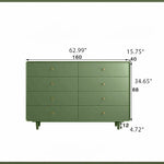 Modern Minimalist Bedroom Cabinet - Elegant Density Board Storage Chest with 8 Drawers for Stylish Organization hko-4608