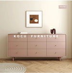 Modern Minimalist Bedroom Cabinet - Elegant Density Board Storage Chest with 8 Drawers for Stylish Organization hko-4608