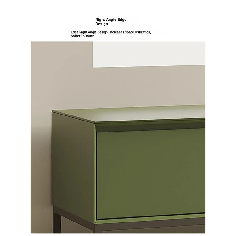 Modern Minimalist Green TV Cabinet - Stylish Density Board Entertainment Center with Storage Solutions hko-4609