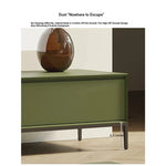 Modern Minimalist Green TV Cabinet - Stylish Density Board Entertainment Center with Storage Solutions hko-4609