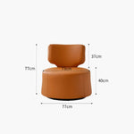 Stylish Beige, Dark Orange, and Khaki Sofa with Pine Wood Accents and Faux Leather Finish hksc-976