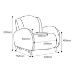 Modern Pine Wood Sofa with Orange and White Cushions - Stylish & Comfortable Seating hksc-982