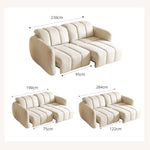 Beige Wood Frame Large-Sized Matte Velvet Multi-Seater Sofa hksc-993