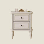 Chic Cherry Wood Pine Bedside Cupboard with Two Drawers – Stylish Nightstand for Bedroom Storage hl-4879