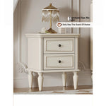 Chic Cherry Wood Pine Bedside Cupboard with Two Drawers – Stylish Nightstand for Bedroom Storage hl-4879