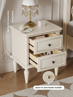 Chic Cherry Wood Pine Bedside Cupboard with Two Drawers – Stylish Nightstand for Bedroom Storage hl-4879