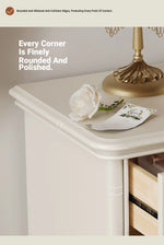 Chic Cherry Wood Pine Bedside Cupboard with Two Drawers – Stylish Nightstand for Bedroom Storage hl-4879