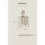 Chic Cherry Wood Pine Bedside Cupboard with Two Drawers – Stylish Nightstand for Bedroom Storage hl-4879