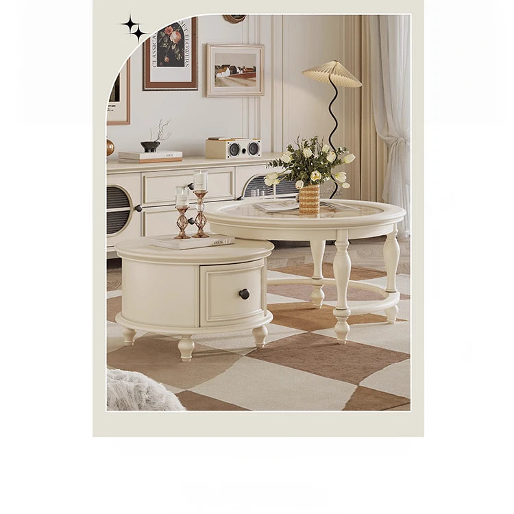 Elegant Cherry Wood Tea Table with Tempered Glass Top - Stylish Living Room Centerpiece hl-4881
