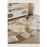 Elegant Cherry Wood Tea Table with Tempered Glass Top - Stylish Living Room Centerpiece hl-4881