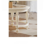 Elegant Cherry Wood Tea Table with Tempered Glass Top - Stylish Living Room Centerpiece hl-4881