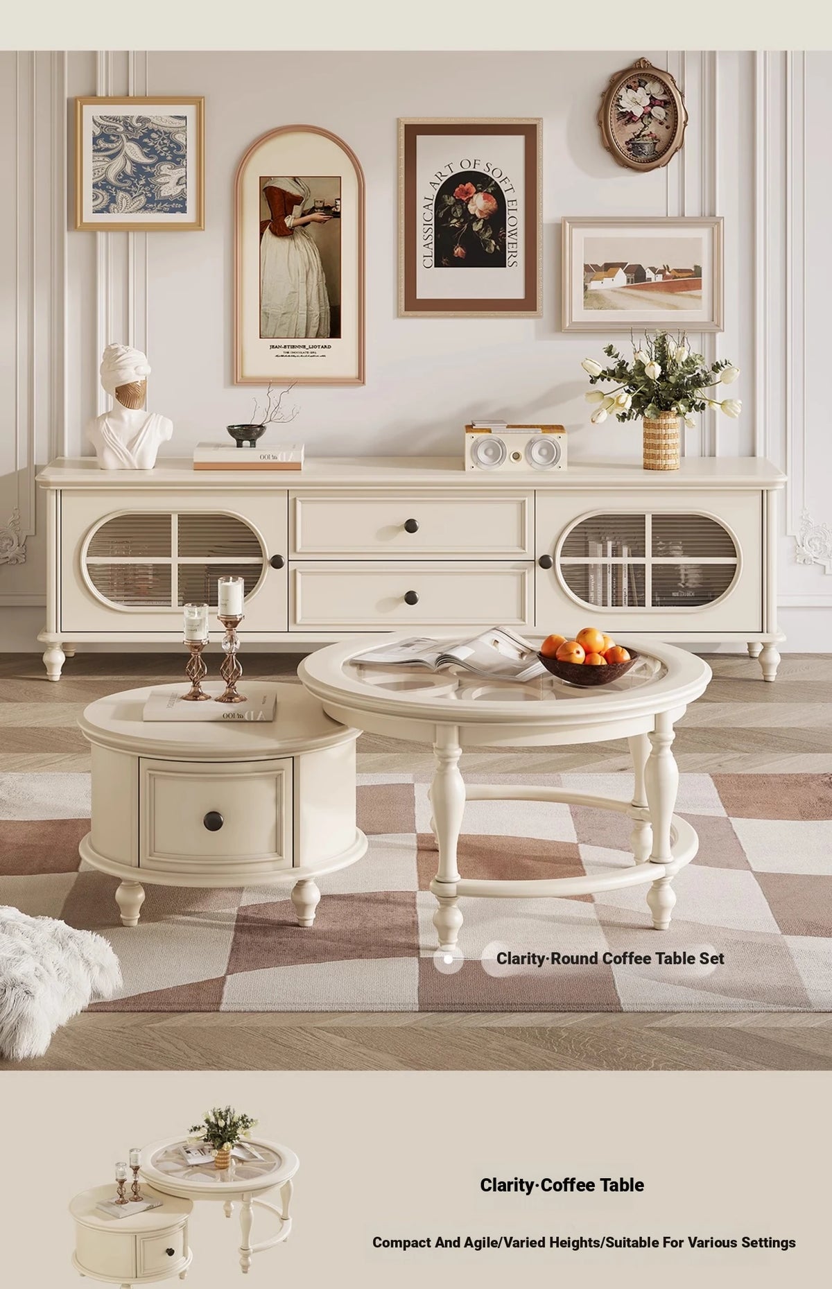 Elegant Cherry Wood TV Cabinet with Pine and Glass Accents - Contemporary Home Furniture hl-4882