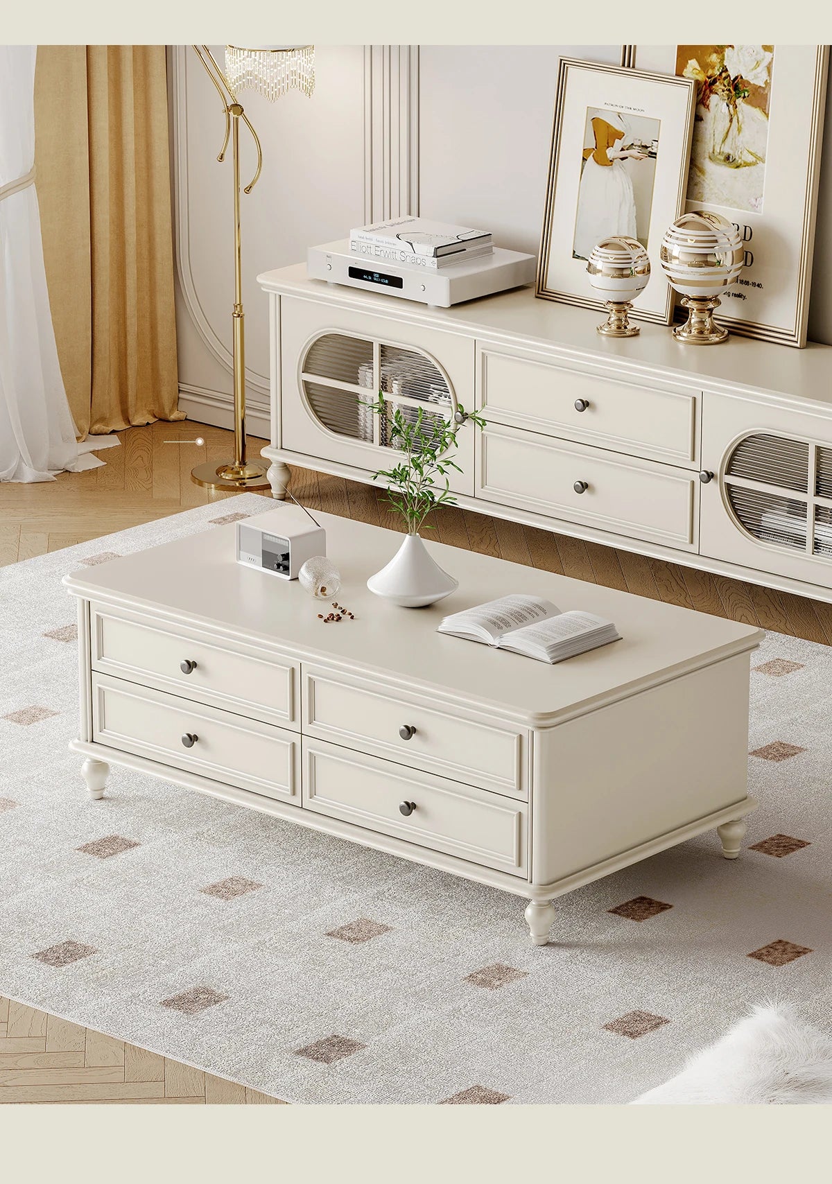 Elegant Cherry Wood Pine Tea Table – Stylish Centerpiece for Your Living Room Decor hl-4883