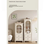 Elegant Cherry Wood Pine and Glass Cabinet – Stylish Storage Solution for Home Décor hl-4884