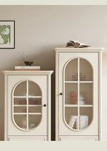 Elegant Cherry Wood Pine and Glass Cabinet – Stylish Storage Solution for Home Décor hl-4884