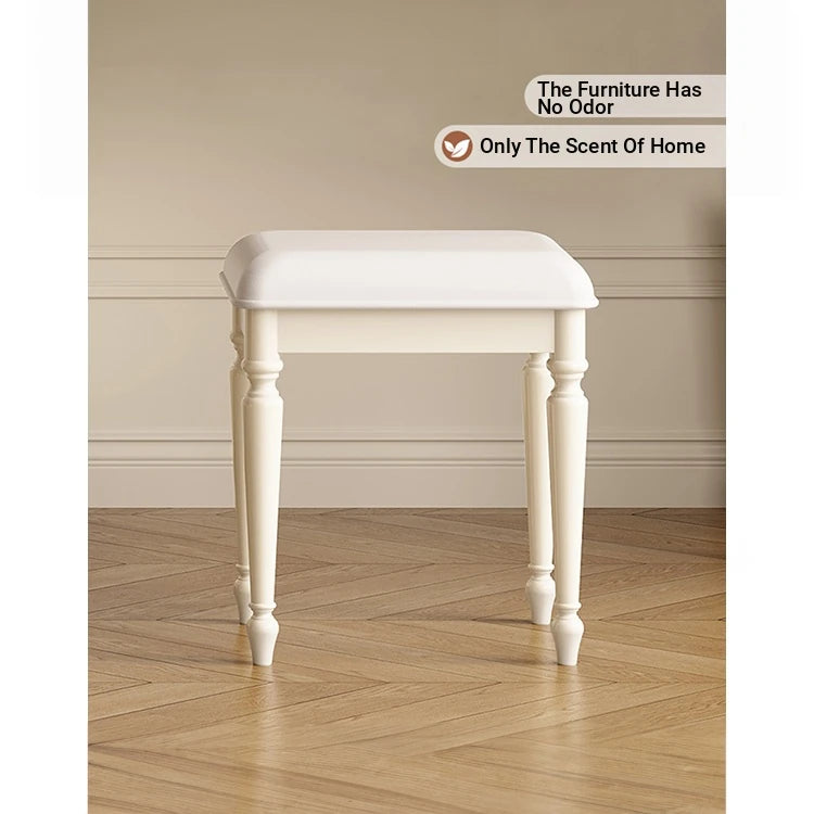 Cherry Wood Stool with Techno Fabric Cushion – Elegant & Stylish Seating for Any Room hl-4887