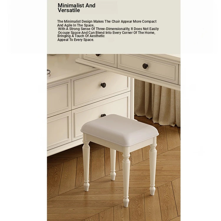 Cherry Wood Stool with Techno Fabric Cushion – Elegant & Stylish Seating for Any Room hl-4887