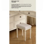 Cherry Wood Stool with Techno Fabric Cushion – Elegant & Stylish Seating for Any Room hl-4887